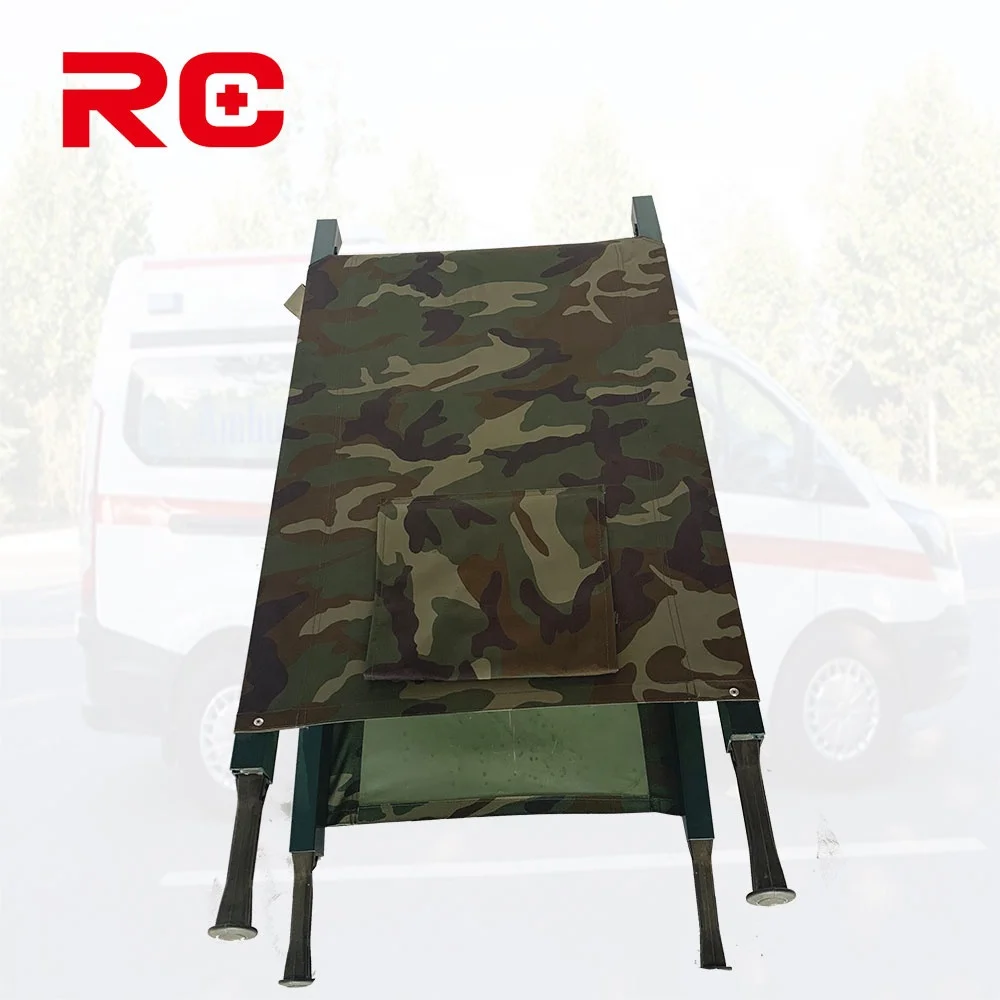 Portable Medical Rescue Folding Steel Aluminum Alloy Stretcher for Camping