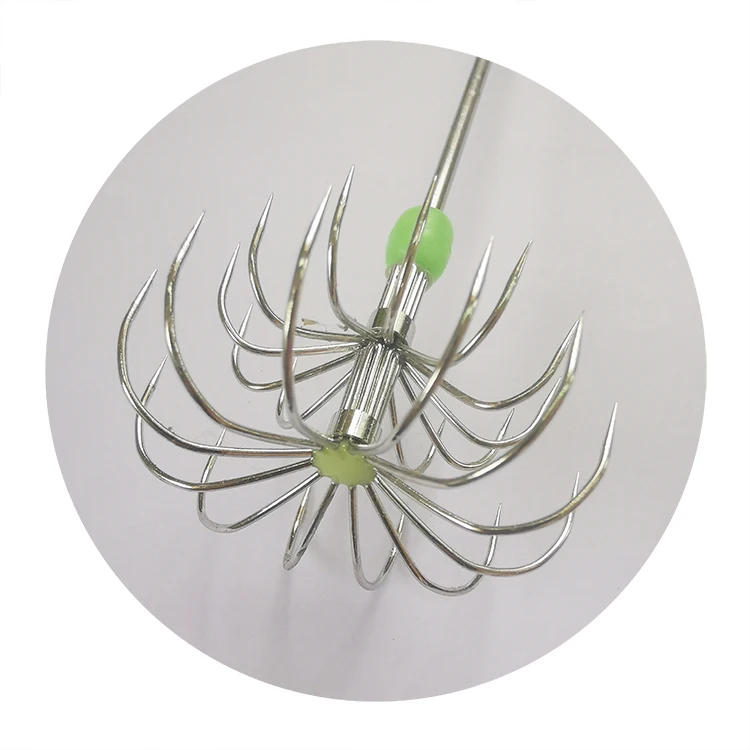 octopus squid skirt soft rig squid jig head hookyamasita squid hookstainless steel umbrellasWooden shrimp