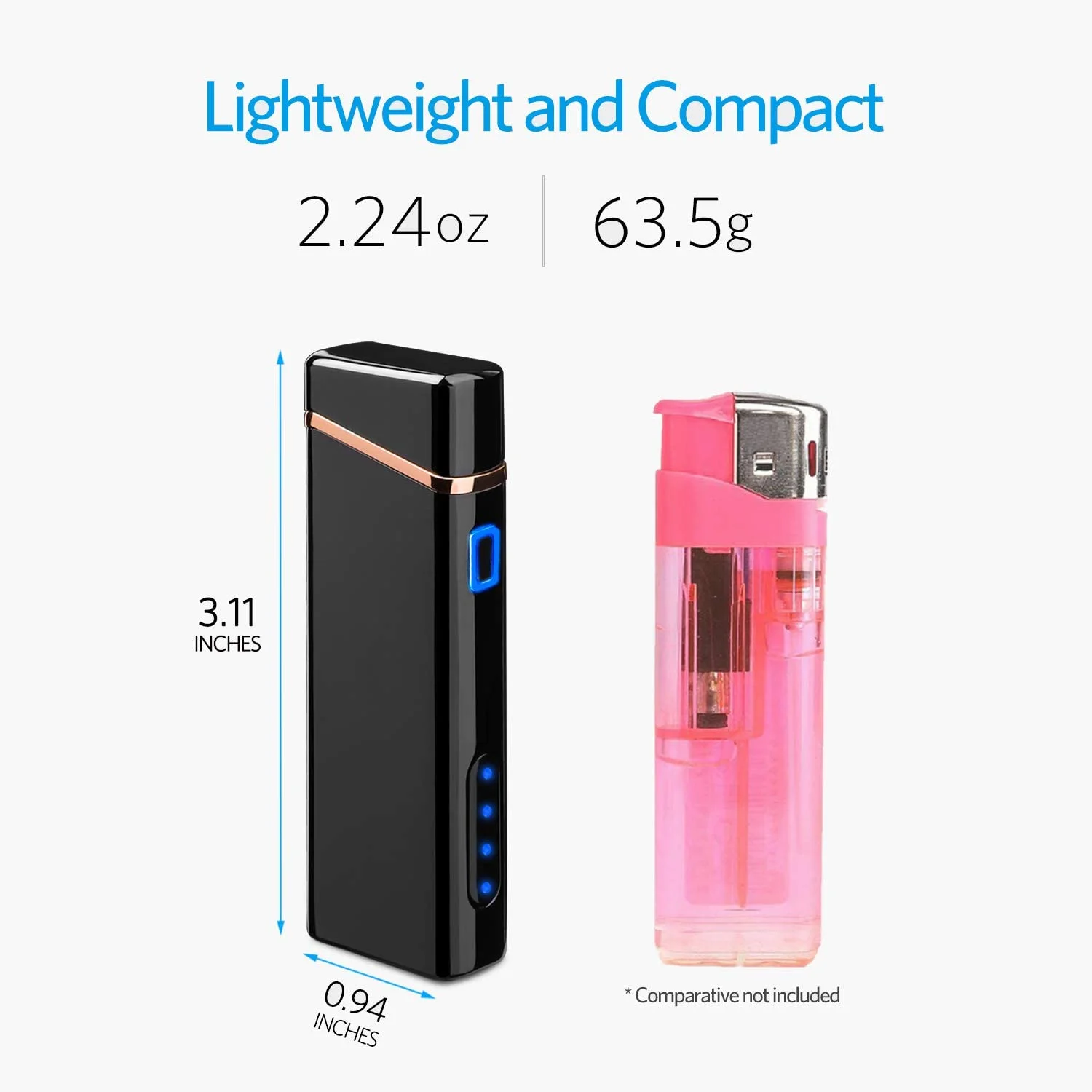 TK-719 Customize Logo Boyfriend Gift Double Arc Windproof Cigarette Lighter Portable Electricity Display Usb Charging Lighter