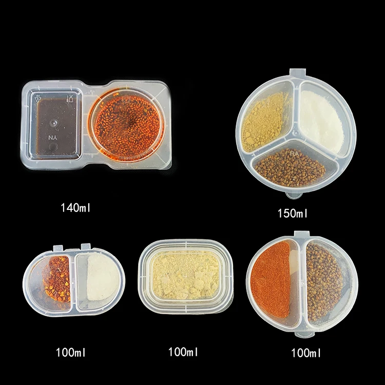 Tengyue Dip Container with Lid Plastic Food Pots and Sauce Pack for Serving and Storing Various Foods