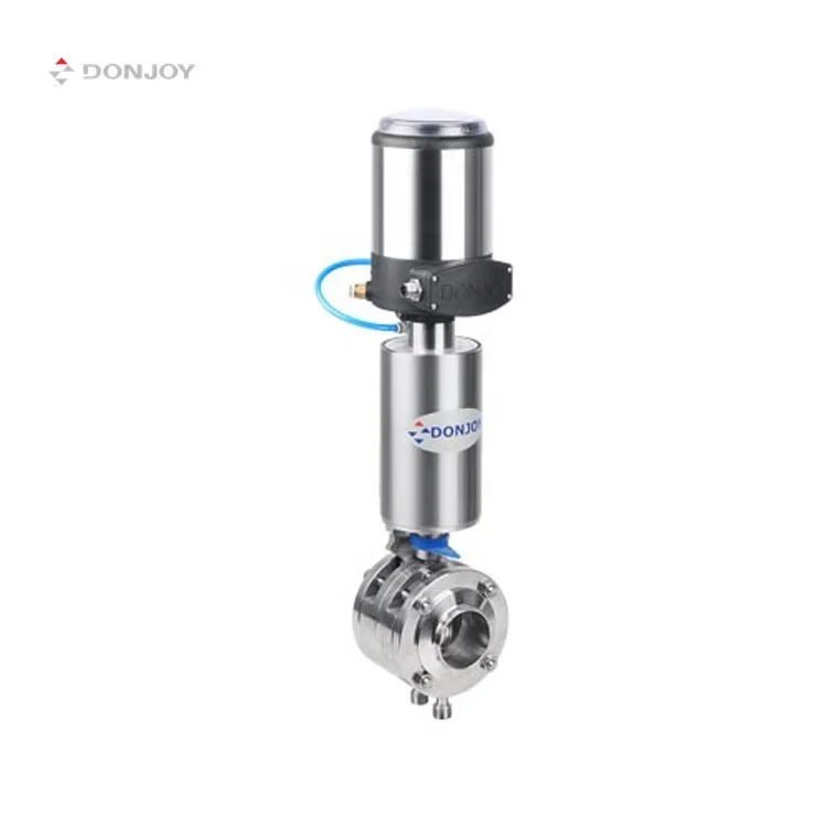 Donjoy high performance dairy pharmacy hygienic 6 inch tri clover stainless steel 304 316L butterfly valve