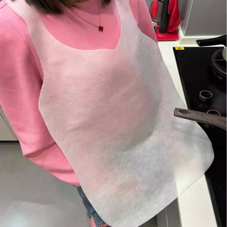 Korea Non-Woven Aprons for Restaurant Disposal Apron Non Woven Apron in Black or Withe Colors