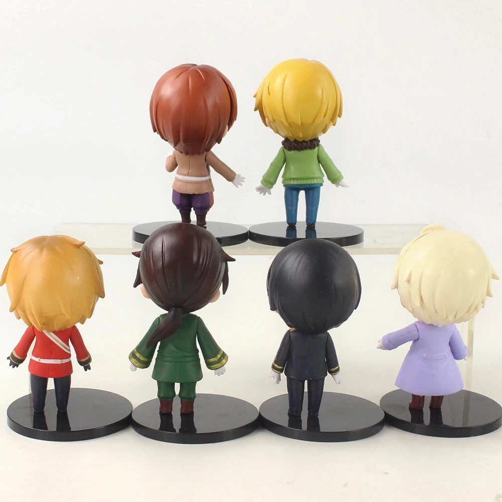 6pcs/set Anime Figure Hetalia 9.5cm PVC Doll (OPP BAG) Action Figures Figurine