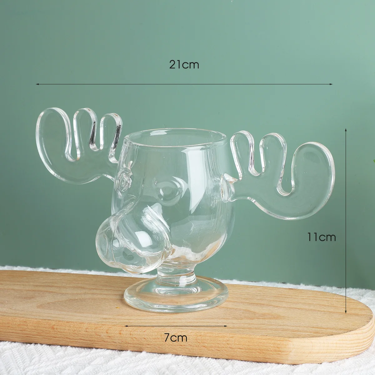 Прозрачная стеклянная кружка в форме лося с ручками, кружки в уникальном стиле