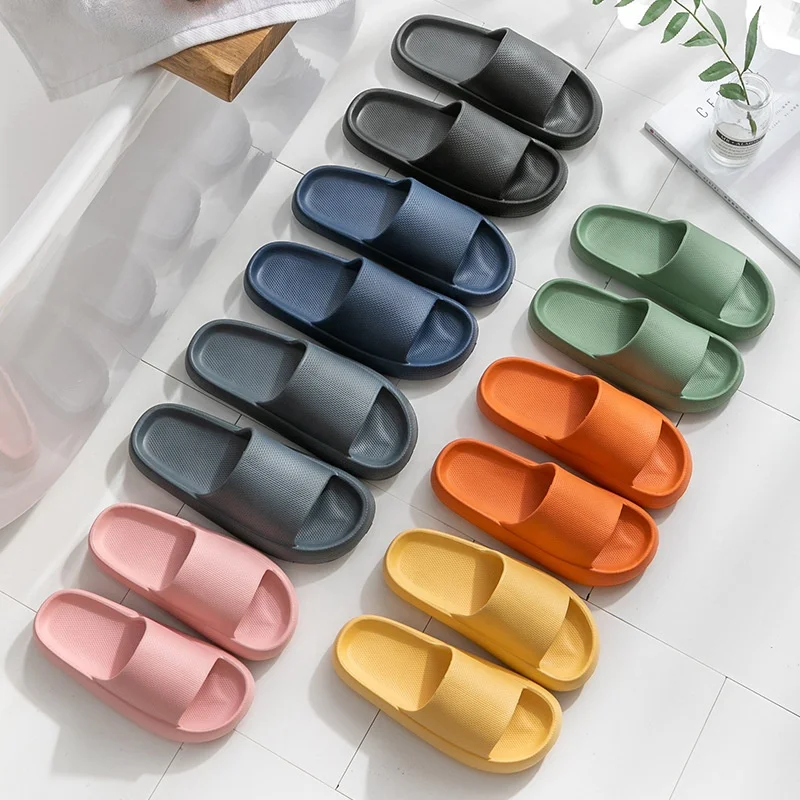 Ladies Home Sides Slippers Unisex Summer Beach Sandals Non-Slip Indoor Floor Flat Shoes
