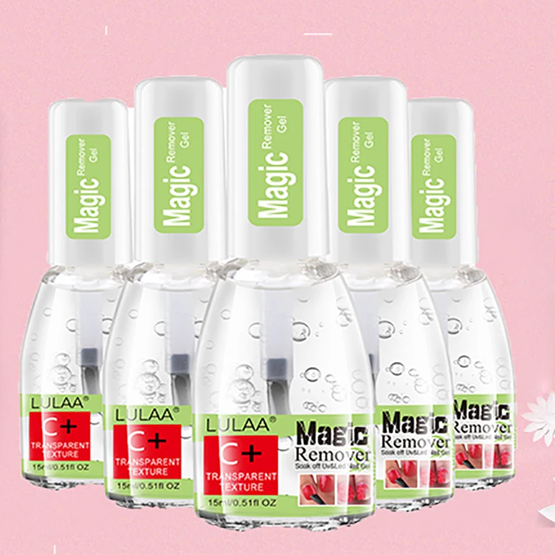 OEM Natural Nail Polish Remover Nail Glue Cracks Quickly Removedor De Esmalte Magic Burst Gel Soak Off Removing Gel and Varnish