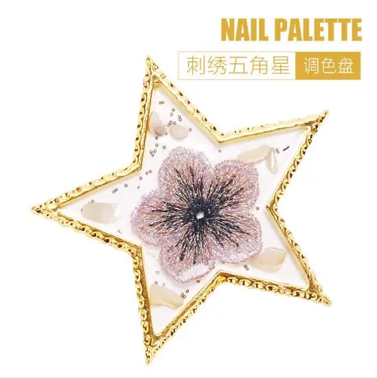 Lanbiao Mofonails Nail Color Round Shape Resin Colorful Nail Art Palette plastic 3d display soft boards