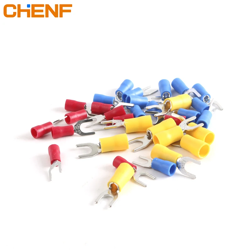 CHENF SV1.25-4M AWG22-16 #8 SeilSoul Factory Directly Provide 100% Inspection Quality Insulated Spade Cord End Terminals