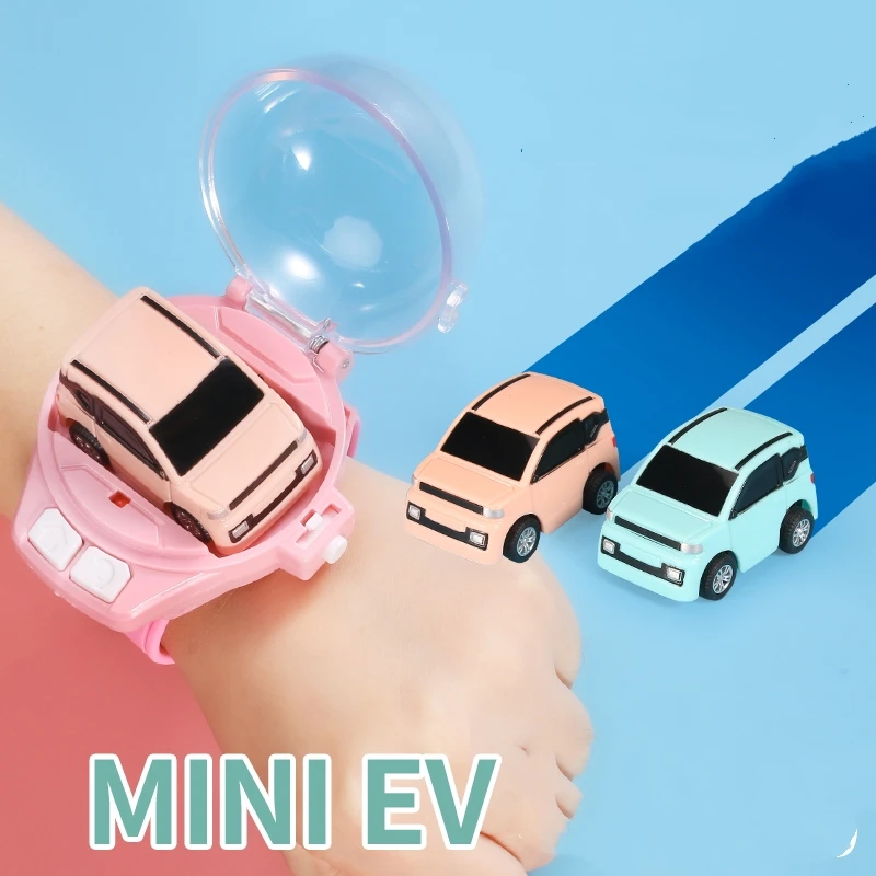 RC Mini Watch Car Toys Hot Selling Wrist Racing Funning Educational Remote Control Watch Car Toys For Kids