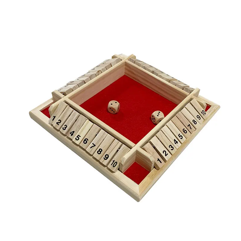 LANDER-MAN Wooden Shut The Box Game Fun and Casual Board Game