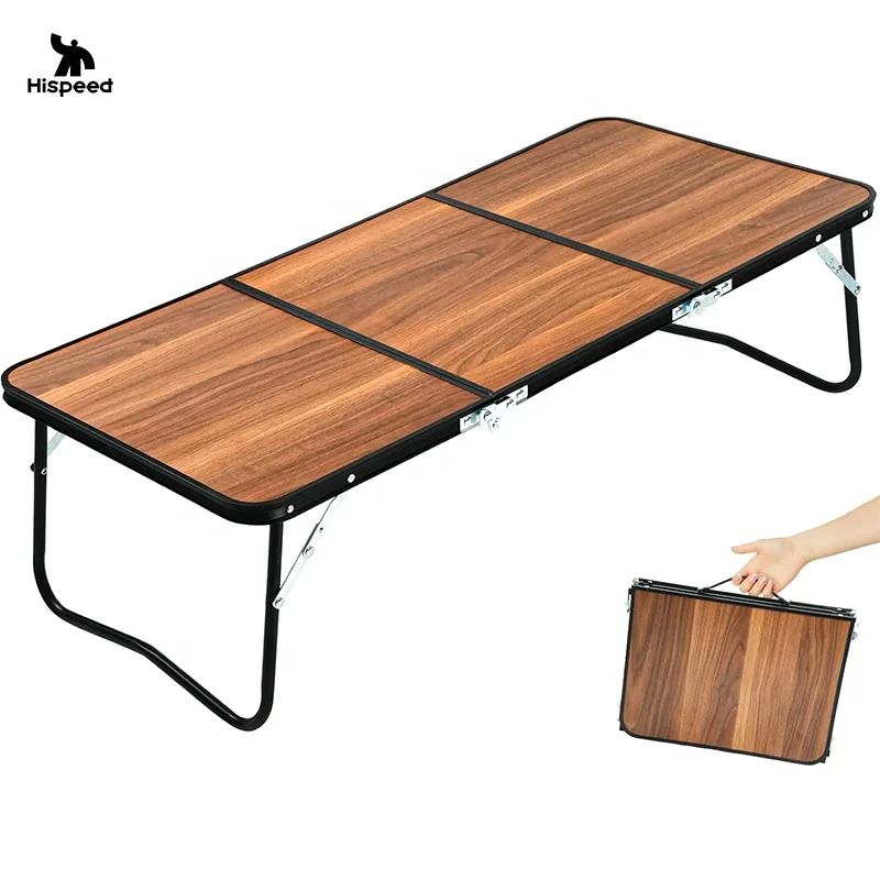 HISPEED Quality Wholesale Price Lightweight Aluminium Table 3ft 27cm Height Small Folding Tea Table