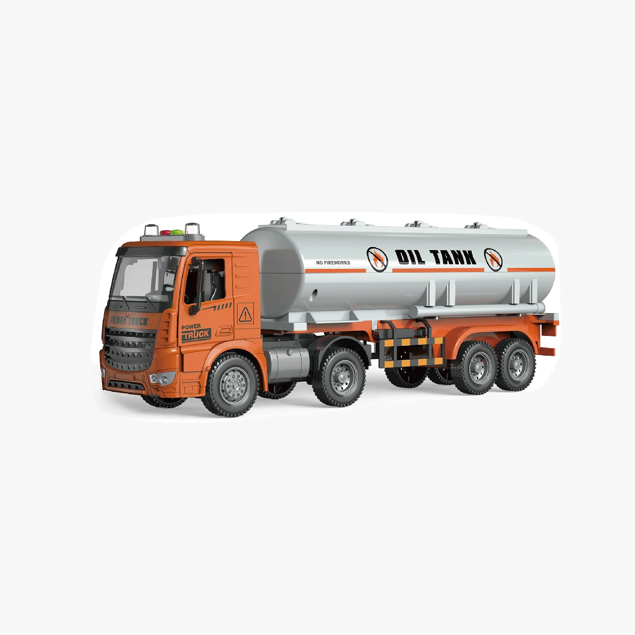 1:16 Unisex Plastic Toy Car Model New Music & Lights Friction Oil Tank Truck for Children