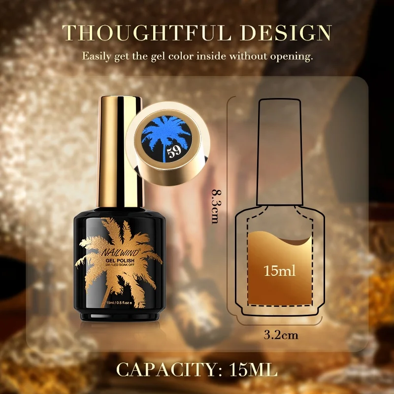 NAILWIND Nail Supplies salon Private Label Colorful Vegan Jelly Soak Off Long Lasting 15ml UV LED Gel Varnish Nail Gel Polish