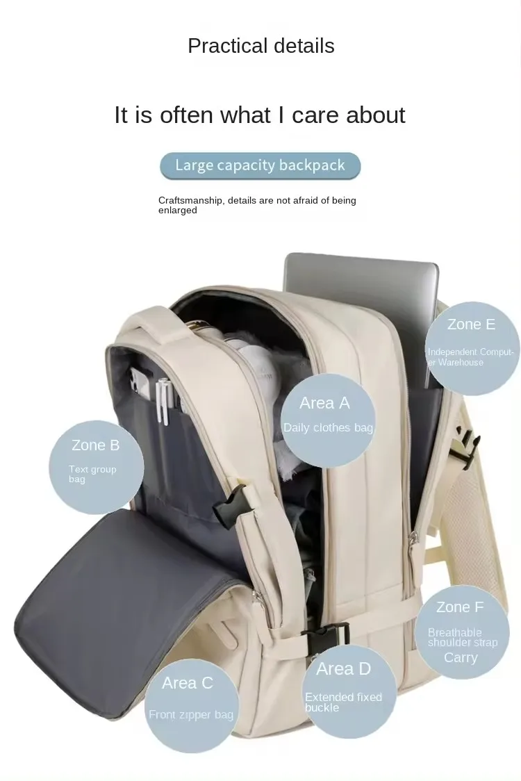 Large Storage Multi-purpose Business Travel Briefcase Laptop Backpack