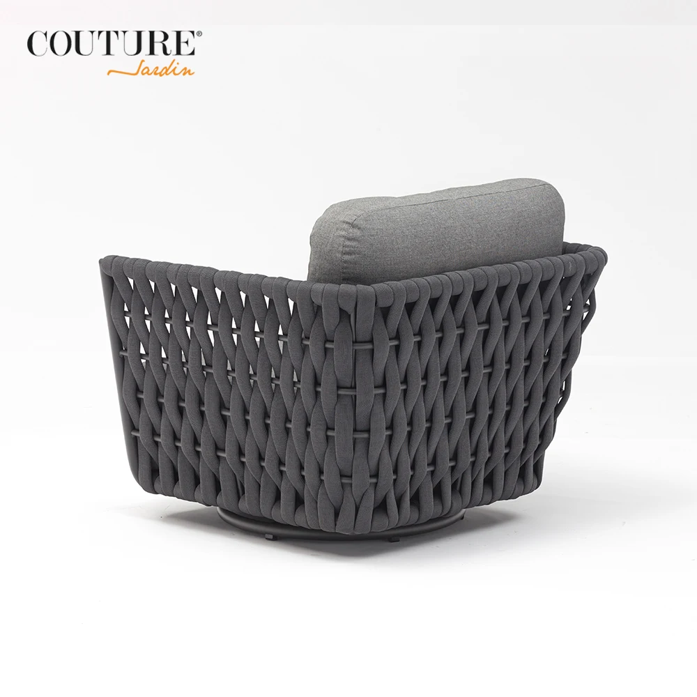Производитель Couture HUG, сетчатый серый Поворотный диван с высокой спинкой, уличный комплект диванов, садовые наборы
