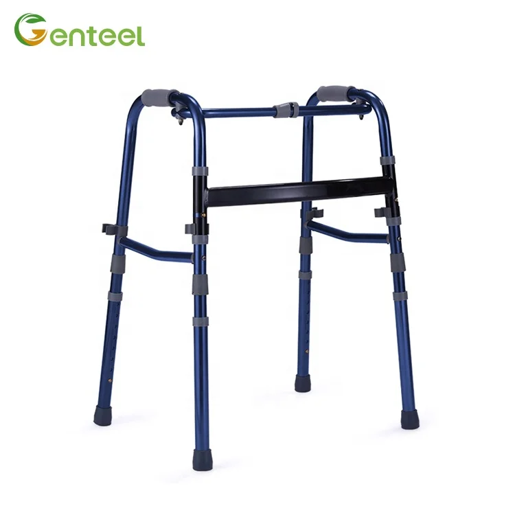 Medical Supplies Height Adjustable Elderly Walker Mobility Folding Walker Lightweight Aluminum Walker For Adults