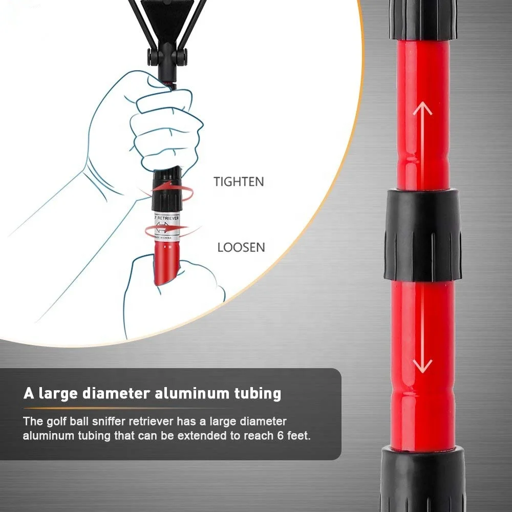 Golf Ball Retriever Device Automatically Portable Telescopic Golf Ball Pick up Ball Retriever Scoop Pick up