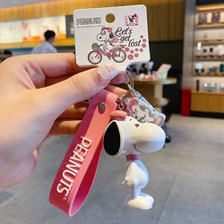 Baimao Genuine 2023 new cartoon Charley Dog doll key chain  Creative rubber 3D Snoopy Pendant PVC dog key ring