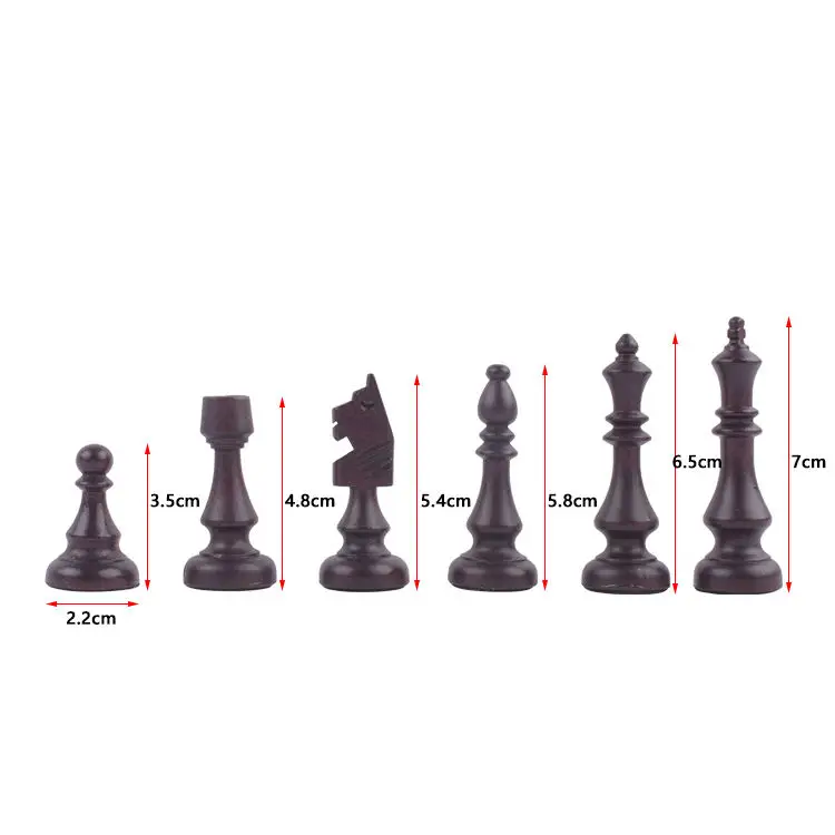 Limited time special sale 7cm magnetic exquisite wooden chess pieces without chess box