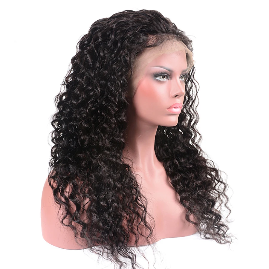 Cambodian lace wigs 100% virgin human hair water wave hd transparent lace frontal wigs kenya shop online for black women