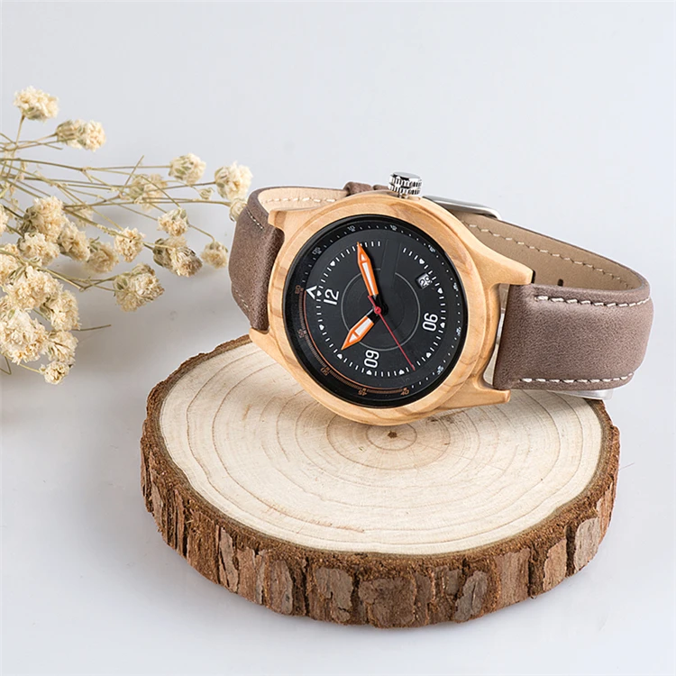 Oem/Odm Популярные эбеновые Роскошные водонепроницаемые деревянные часы
