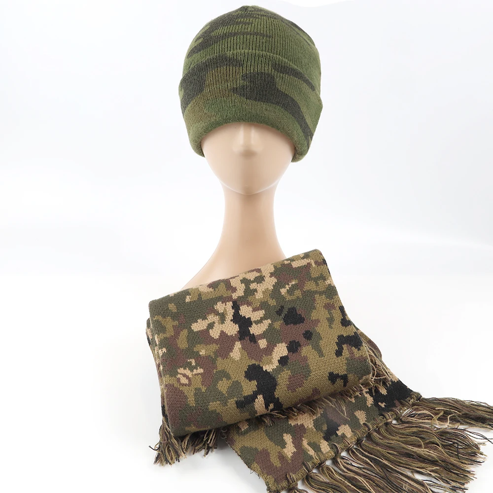 Winter Warm Knitted Scarf Hat Set Hats And Scarves For Women men Sets Thermal Women men Winter thermal Hat