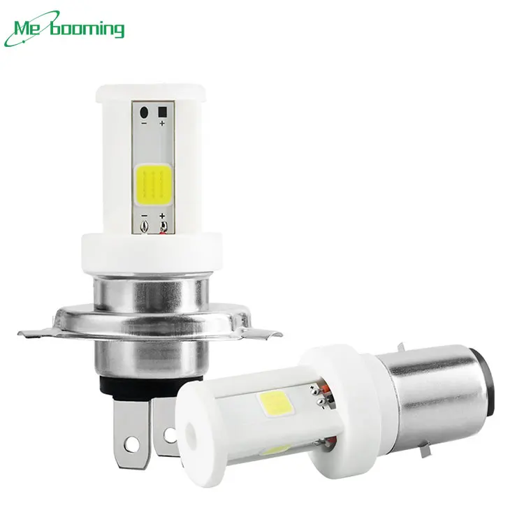 Motorcycle 3 Sides Ceramic BA20D LED H6 P15D HS1 H4 Led  Headlight Bulbs COB Chips Motorbike Hi/Lo Far light Motor  Headlamp