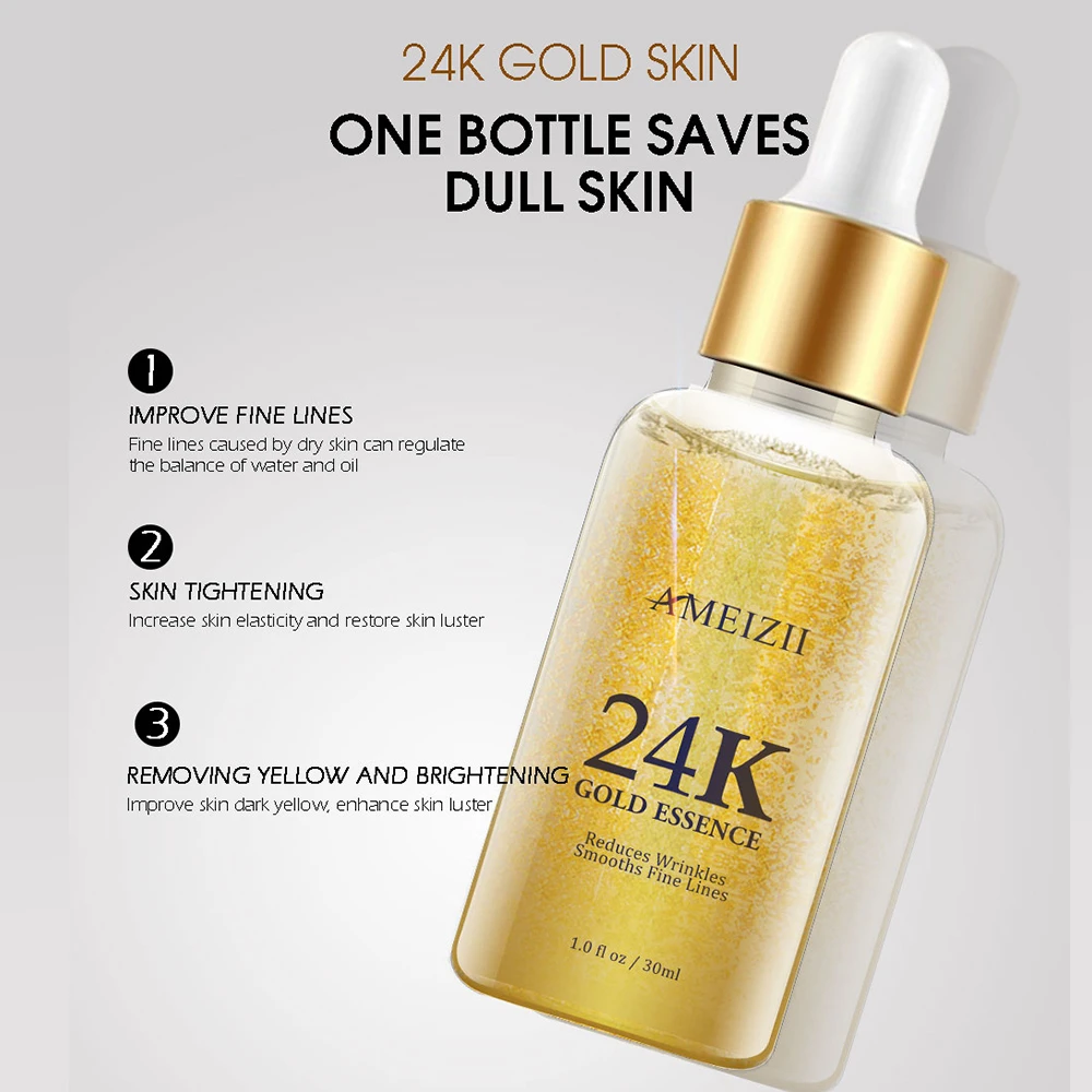 New Design Korea Skin Care 24K Gold Serum Skin Whitening Supplements Moisturizing Cosmetics Beauty Facial Essence Private Label