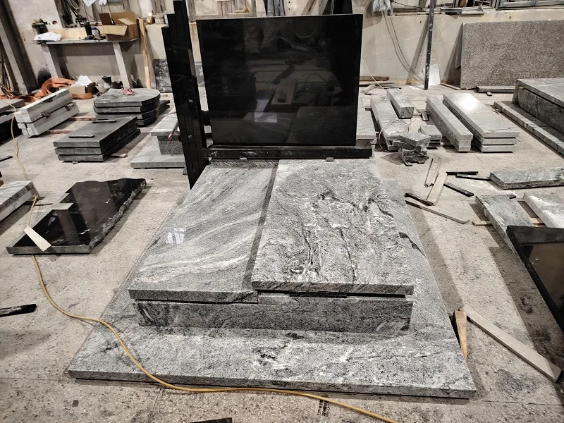 Wholesale Modern Design Composite Two Granite Stone Headstone Tombstone Headstones