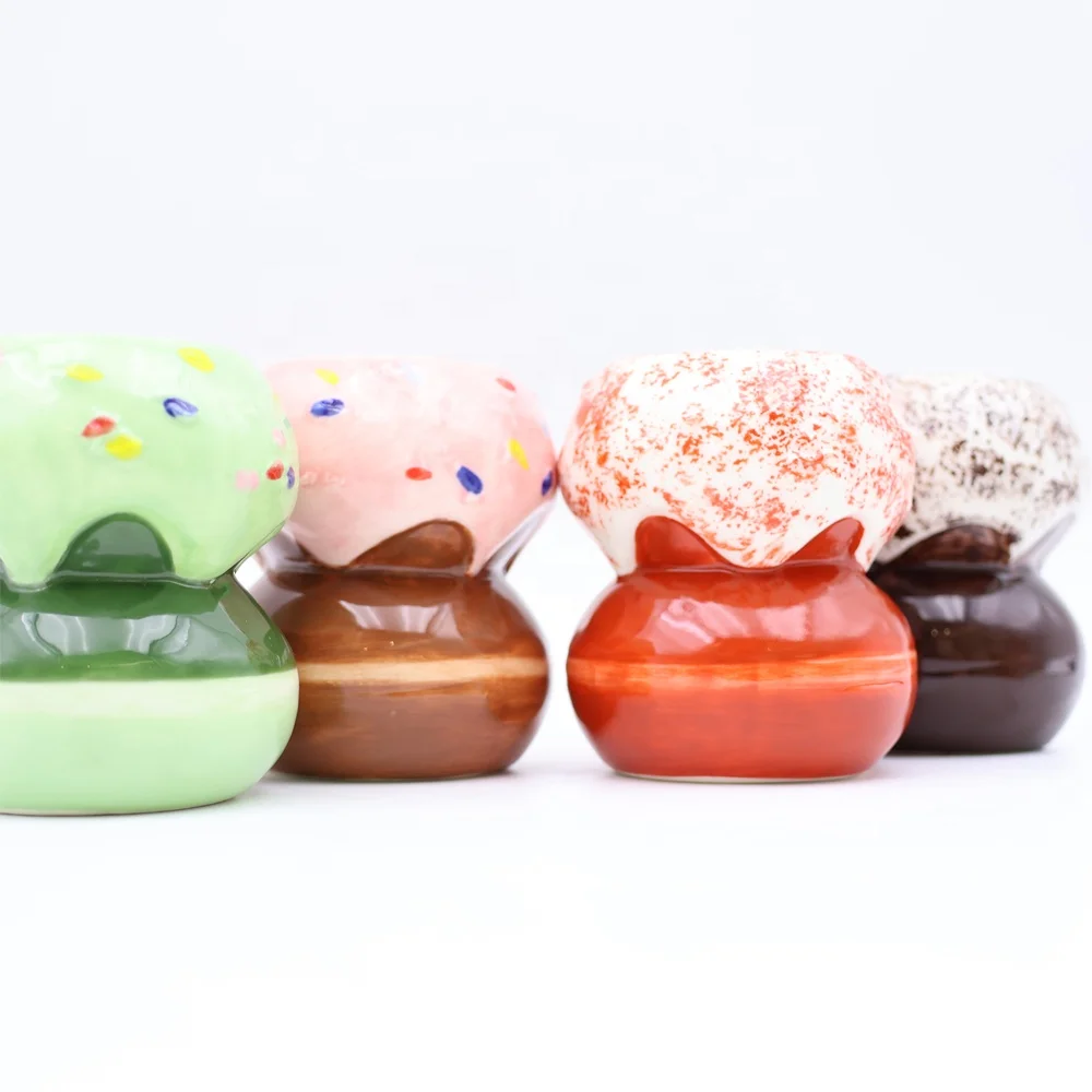 Custom logo 2oz 3oz unique ice cream ball porcelain mini tumbler cup shot glass set donuts ceramic Mexican tequila shot glasses