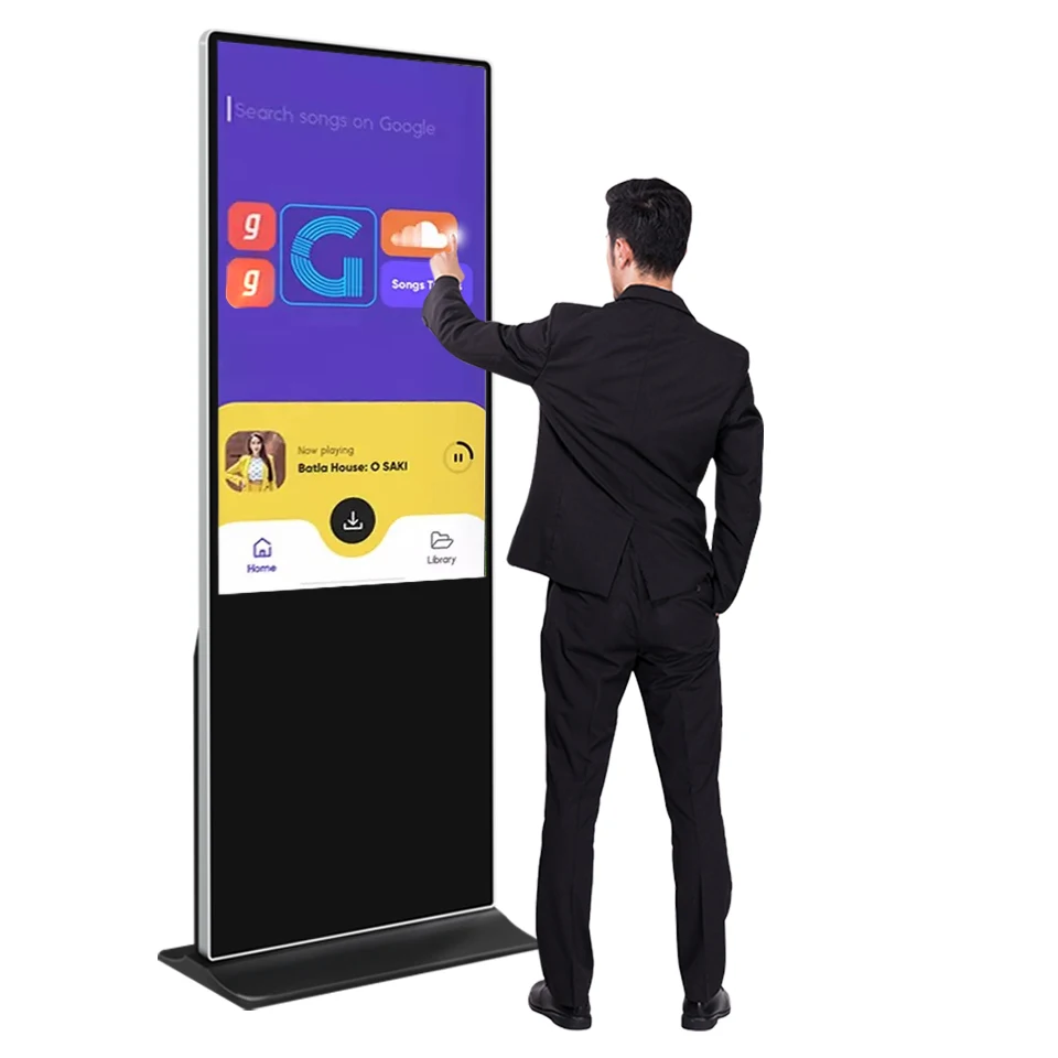 55 Inch Indoor LCD Floor Stand Advertising Monitor digital signage photo booth machine