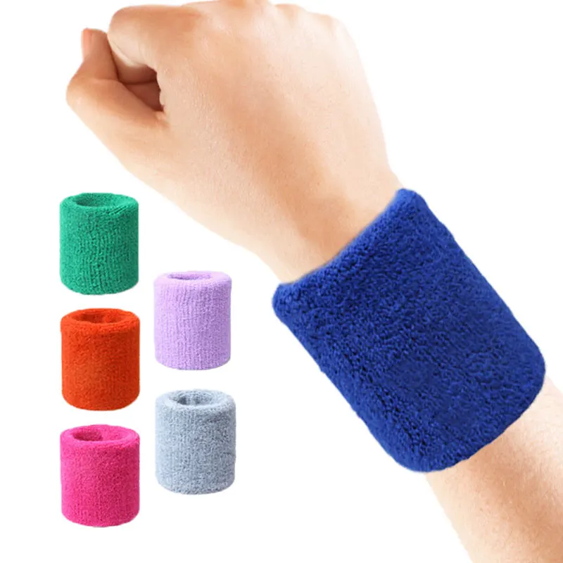 Custom tennis wristband bulk cotton sport wrist sweat band sweatband sweat wristbands sweatband headband