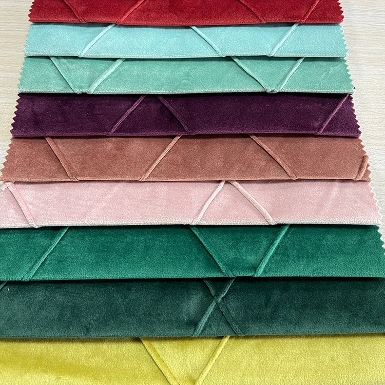 RedSun Textile Free Sample 100% Polyester Bonded Sofa Cover Sewing Holland Velvet Stretch Fabric Upholstery For Clothes