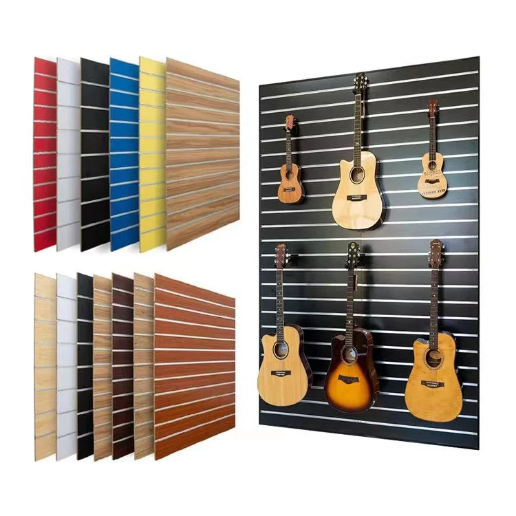 hot sale cheap 18mm slotted mdf 11slots slatwall panel for shop display