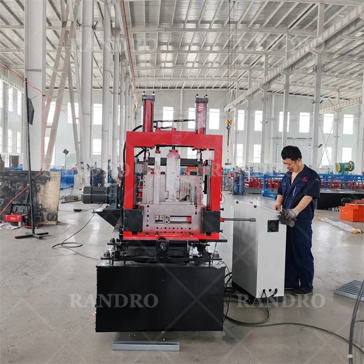 RANDRO CZ Full Automatic U Section C Shape Steel Strut Purlin Roll Forming Machine Supplier