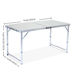 Fold Up Picnic Table Aluminum Frame MDF Easy Folding Camping Table Outdoor Bbq Camping Picnic Folding Table