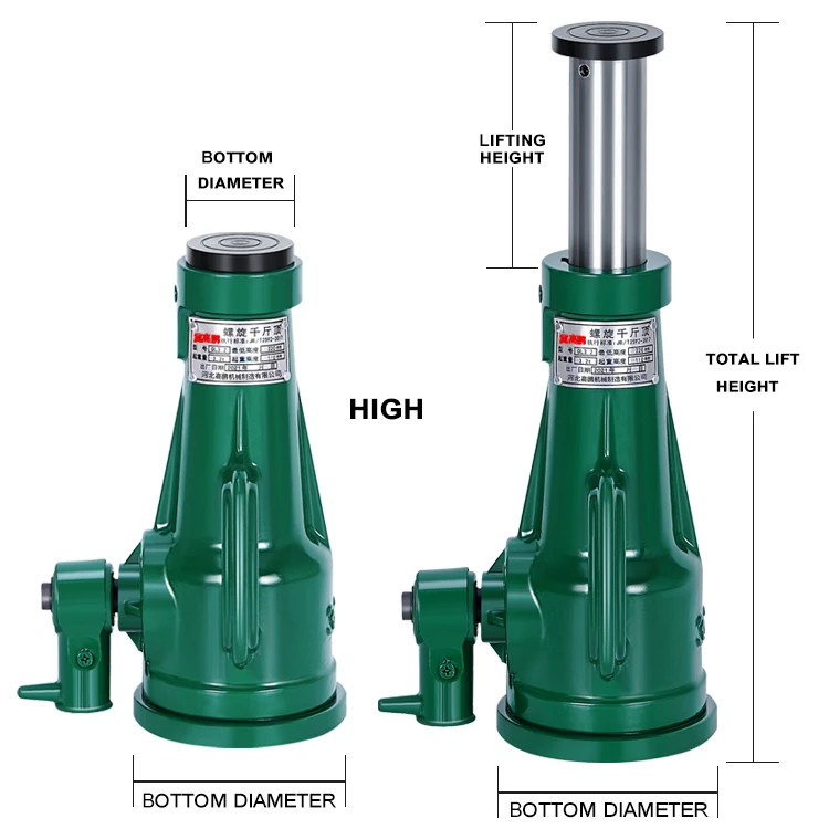 popular construct 25t screw jack green bottle jack