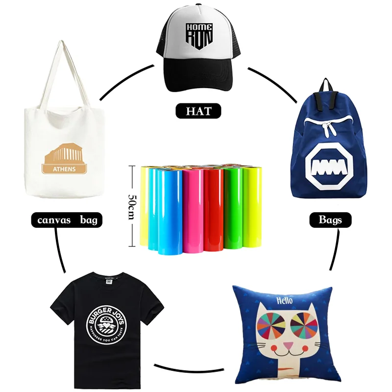 HTV T Shirt Heat Transfer Film Pu Heat Transfer Vinyl Roll