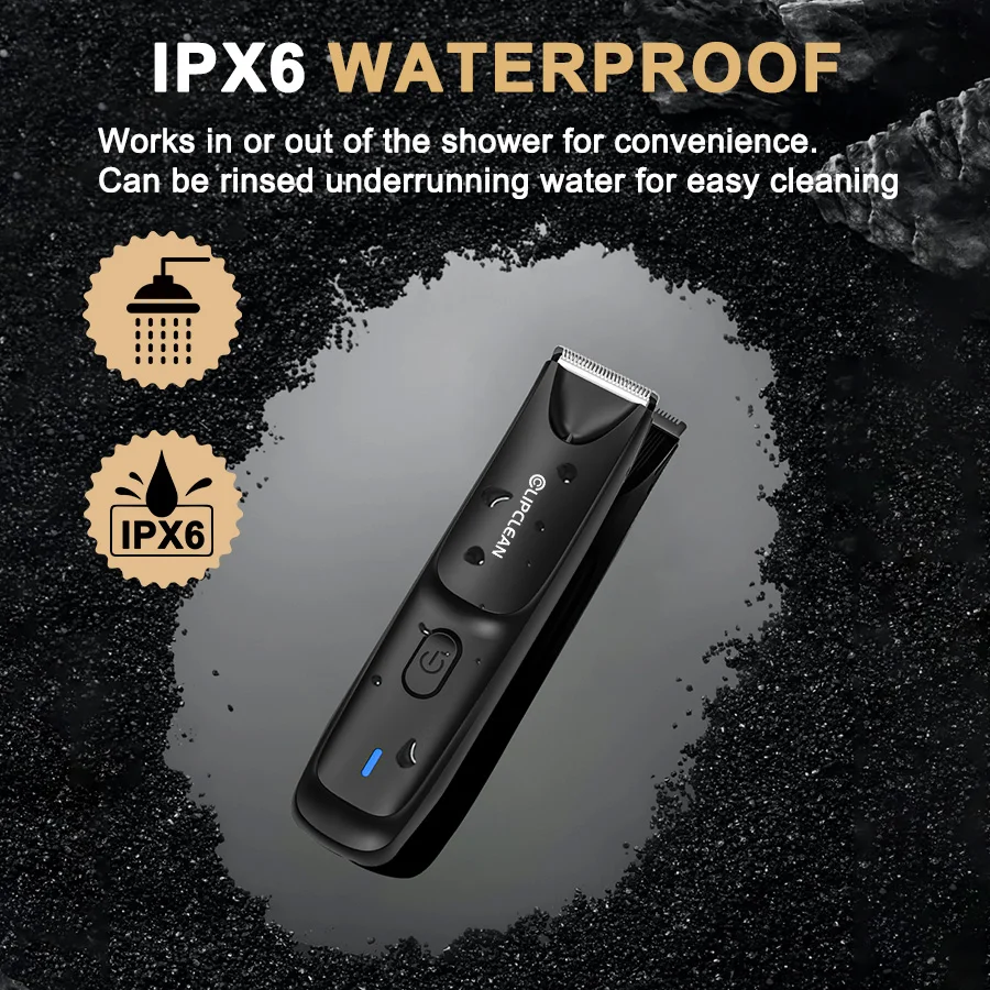 Professional Electric Pubic Hair Trimmer for Men Body Trimmer Waterproof Cordless USB Painless Face Shaver Groin Hair Trmmer