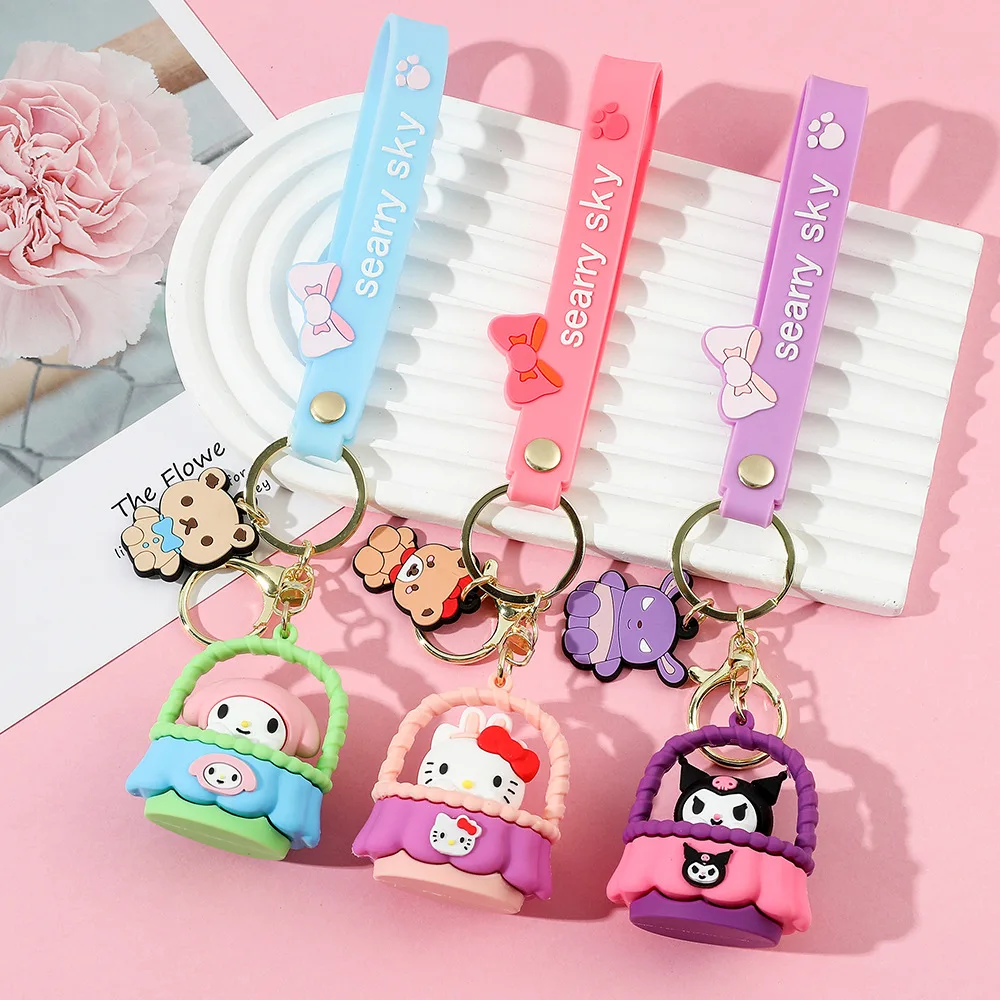 YWMX Keychain Cartoon Dog Creative Car Keychain Schoolbag  Pendant  Children Small Lovely Gift Wholesale