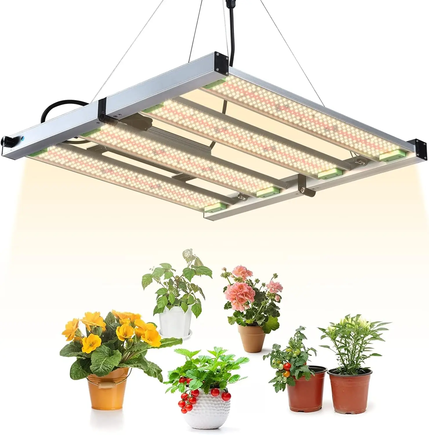 320-1280W Full Spectrum Grow Light Plant Grow Lamp with Dimming for Indoor Plants Plug and Play 180 Foldable Grow Light Fixture