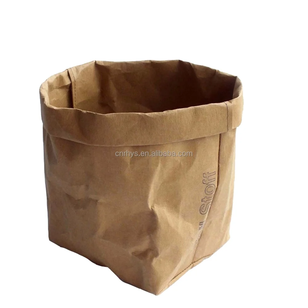 washable paper basket for storage, home usage recycled cellulose bag