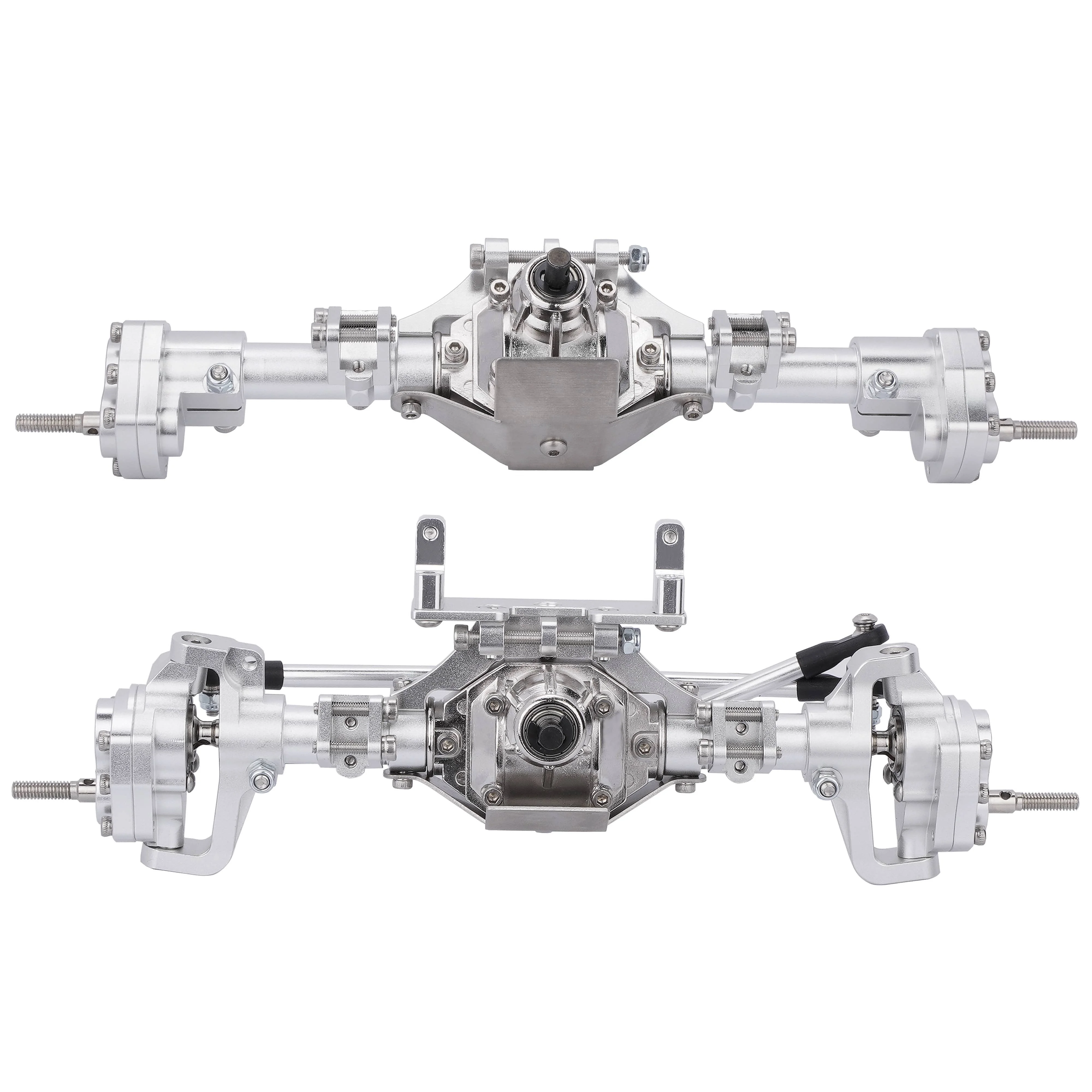 CNC Complete Front & Rear Portal Axle Assembly for 1/10 RC Car Crawler Axial SCX10II 90046 90047 Upgrades