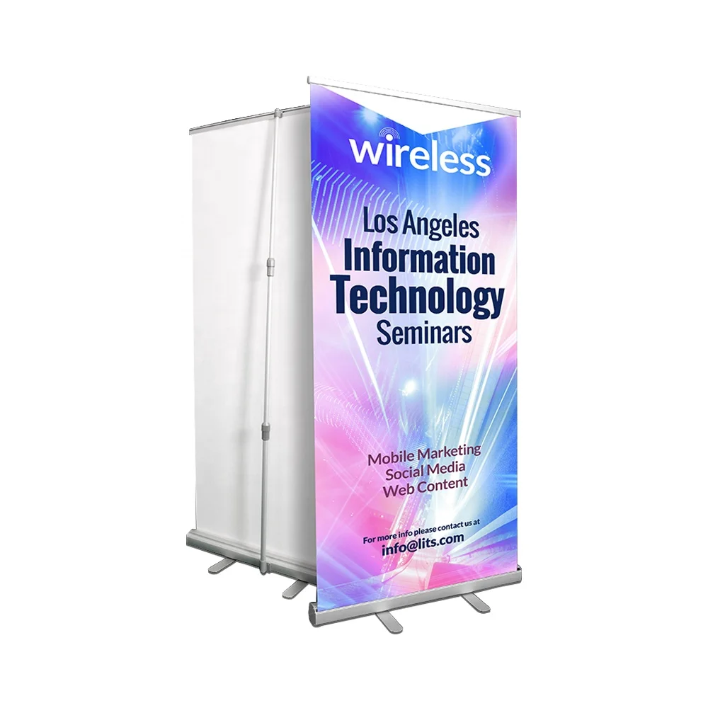 broad base scrolling roll up banner 80x200 cm printing guangzhou