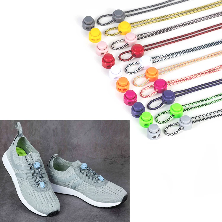 Эластичные шнурки для обуви, круглые, без завязывания, 110 см