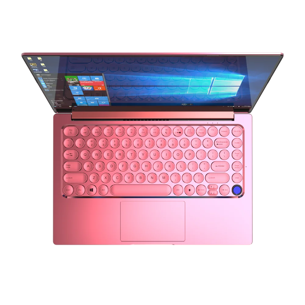 С экраном 14″ процессором Intel Celeron 3855U ноутбук Win 10 системы металла тонкий компьютер с подсветкой клавиатуры