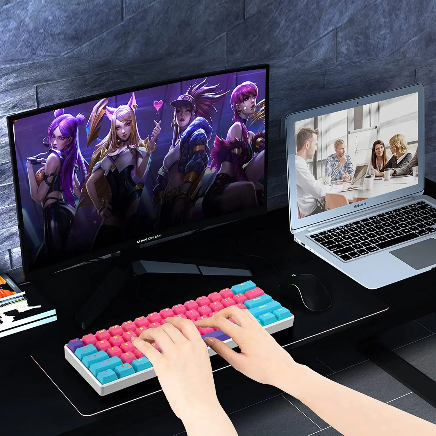 Шт. RGB LED свет изготовленный на заказ переключатель провода Gamming металла 60% игровая механическая