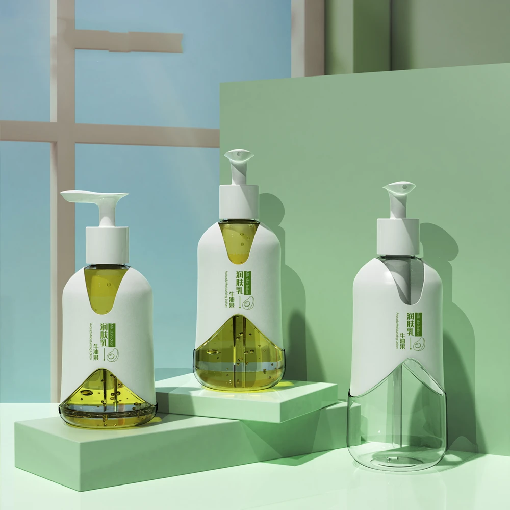 300ml  400ml 500ml Empty shampoo Cosmetics Container Dispenser Personal Care Liquid Soap Packaging Plastic bottles