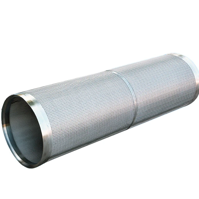 Stainless Steel Wire Mesh Ballast Water Filter Cartridges Sea Water Mariculture Filter Cylinders