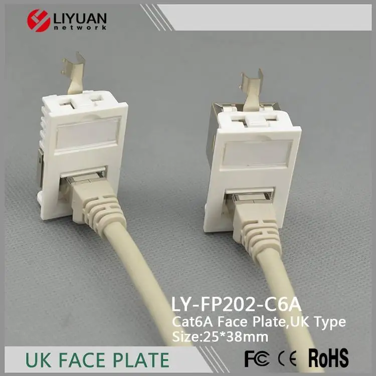 25*38MM UK STP network faceplate RJ45 faceplate